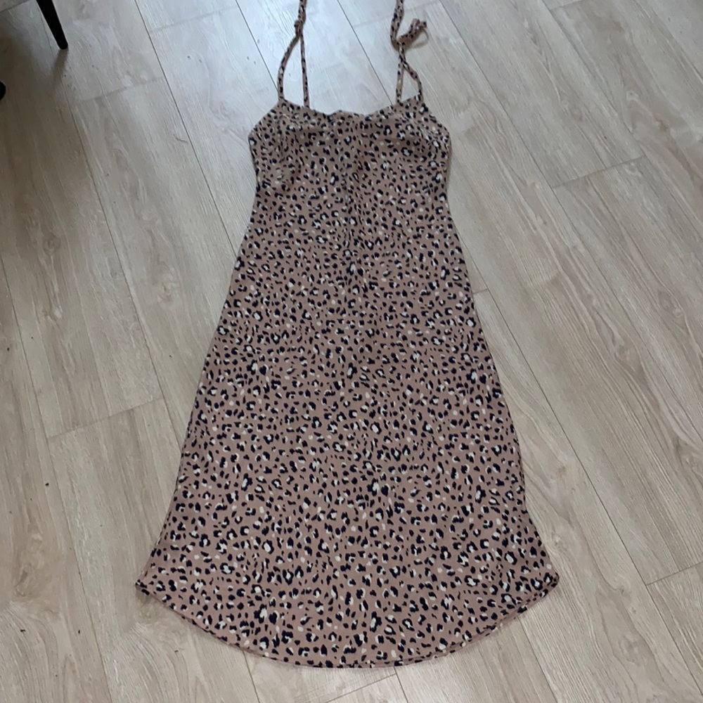 Cream patterned dress